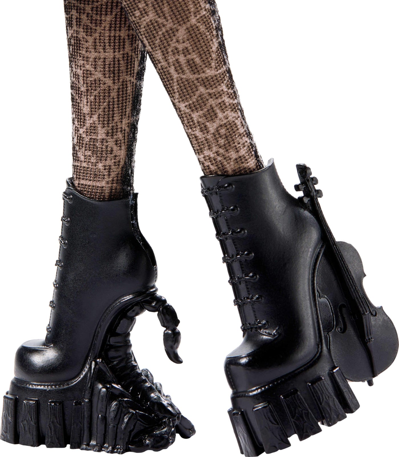 Monster High Wednesday Puppe und Accessoires, Wednesday Addams Sammelfigur in Nevermore Academy Uniform mit Eiskaltem Händchen und Rucksack, Puppenständer, HXJ04