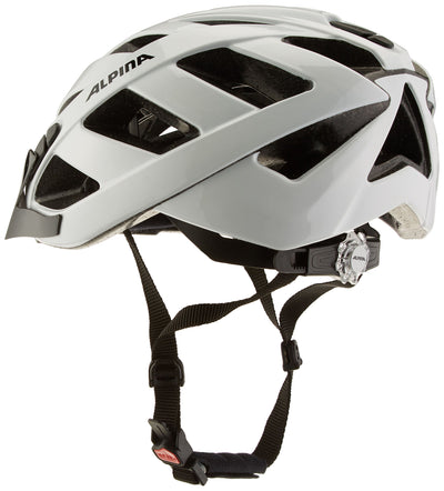 ALPINA PANOMA CLASSIC - Leichter, Optimal Belüfteter Touren Fahrradhelm Mit Optionalen LED-Licht Für Erwachsene, white gloss, 52-57 cm
