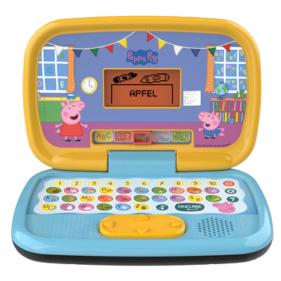 Vtech Peppas Lernlaptop – Lerncomputer mit ABC-Tastatur und verschiedenen Lerninhalten mit den Themen Buchstaben und Wörter, Zahlen, Logik, Spiele und Musik – Für Kinder von 3-6 Jahren