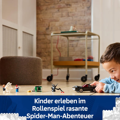 LEGO Marvel Spider-Man Mech vs. Venom Muscle Car - Auto Spielzeug mit 3 Superhelden Minifiguren - Modellauto mit Shootern - Geschenk für Jungen und Mädchen ab 7 Jahren 76309
