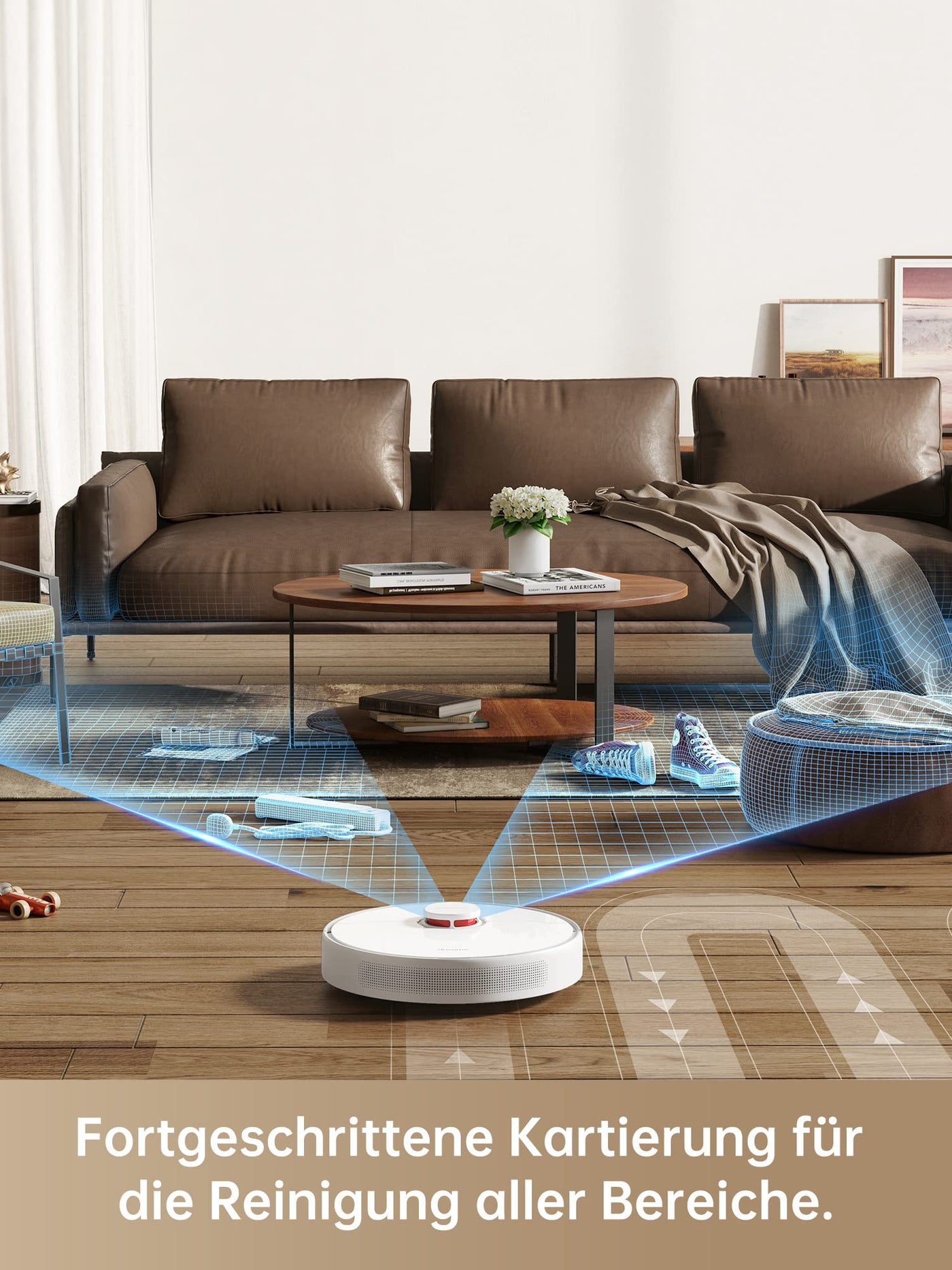 DREAME D10s Saugroboter mit Wischfunktion, 5000Pa Staubsauger Roboter mit LDS-Navigation, 280 Minuten Laufzeit Max, App-Steuerung, Ideal für Teppiche, Tierhaare, Hartböden