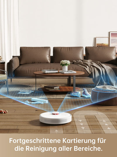 DREAME D10s Saugroboter mit Wischfunktion, 5000Pa Staubsauger Roboter mit LDS-Navigation, 280 Minuten Laufzeit Max, App-Steuerung, Ideal für Teppiche, Tierhaare, Hartböden
