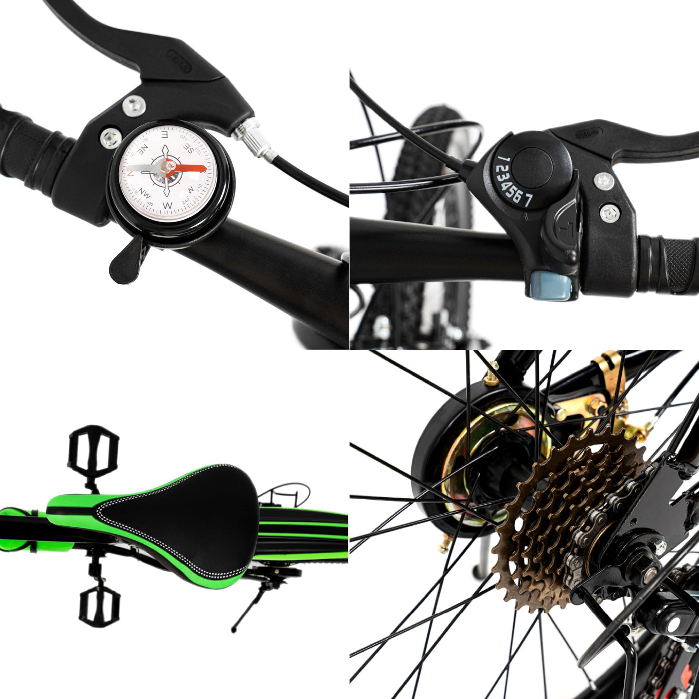 20 Zoll Mountainbike aus Kohlenstoffstahl mit Bremssystem, Premium Mountainbike Fahrrad mit Wasserbecher-Halter und Schutzbleche, MTB Fahrrad für Herren und Damen (Maximale Tragfähigkeit: 85 kg)