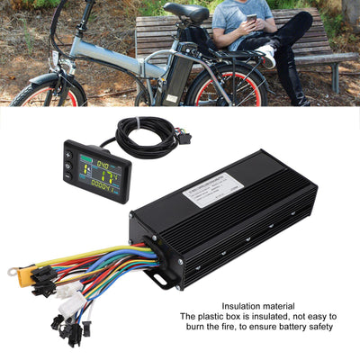 BuyWeek Elektrofahrrad Brushless Motor Controller Kit, 36V 48V 52V 1500W 2000W 40A 3 Modus Sinuswelle Controller mit S866 Farb LCD Display für E-Bike Elektroroller