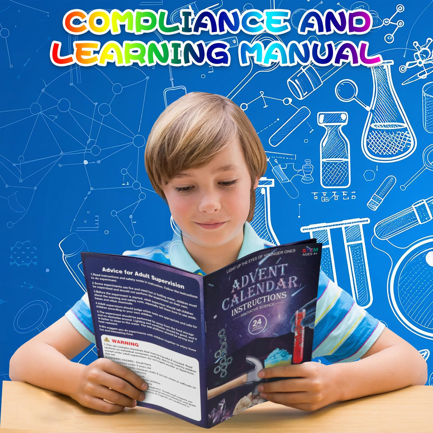 Experimente Adventskalender 2025 Kinder Weihnachtskalender Experimentierkästen Weihnachtskalender Mädchen Jungen