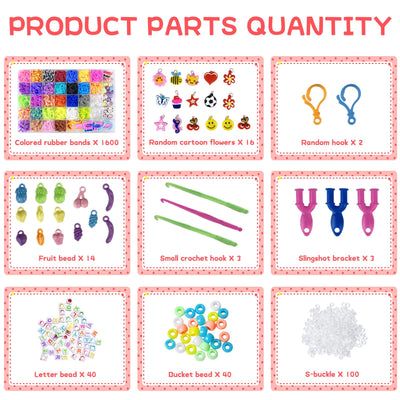 2700+ Loom Bänder Kit Jsdoin 30 Farben Loom Bands-Gummibänder mit Clips, Charms, Perlen und anderem Zubehör für DIY-Kits zur Herstellung von Freundschaftsbändern, Bastelsets, beste Halloween