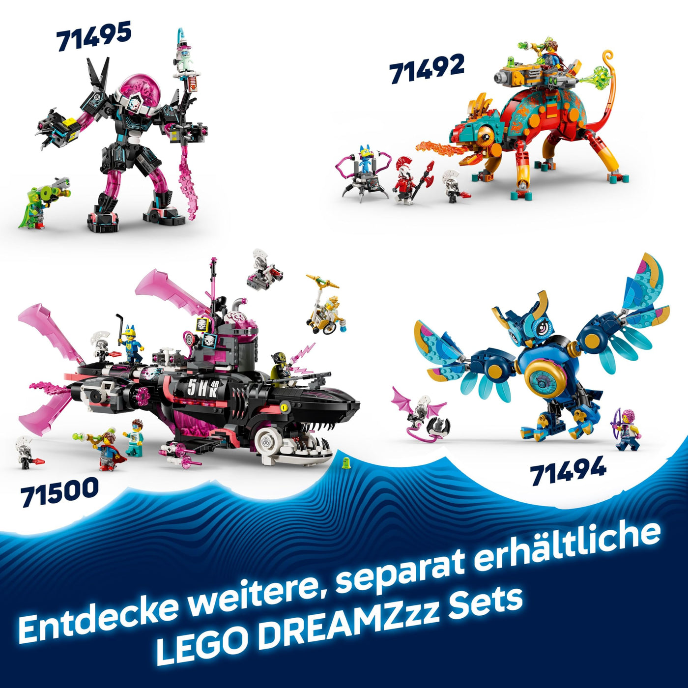 LEGO DREAMZzz 2-in-1 Mateos Sprühdosen-Truck - Spielzeug mit 2 Bauvarianten, mit 5 Minifiguren inkl. Copper und Mr. Oz - Kreatives Geschenk zum Geburtstag für Jungen & Mädchen ab 9 Jahren - 71499