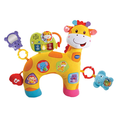 Vtech Baby Giraffenkissen – Niedliches Kissen zum Kuscheln, Spielen in Bauchlage und Rasseln – Für Kinder von 0-24 Monaten