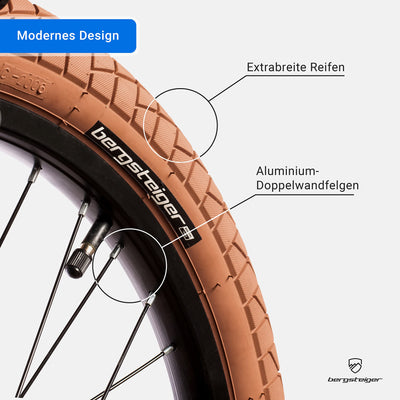 Bergsteiger Halifax 20 Zoll BMX, Fatbike, 360° Rotor-System, Freestyle, 2 Stahl Pegs, Kettenschutz, Freilauf