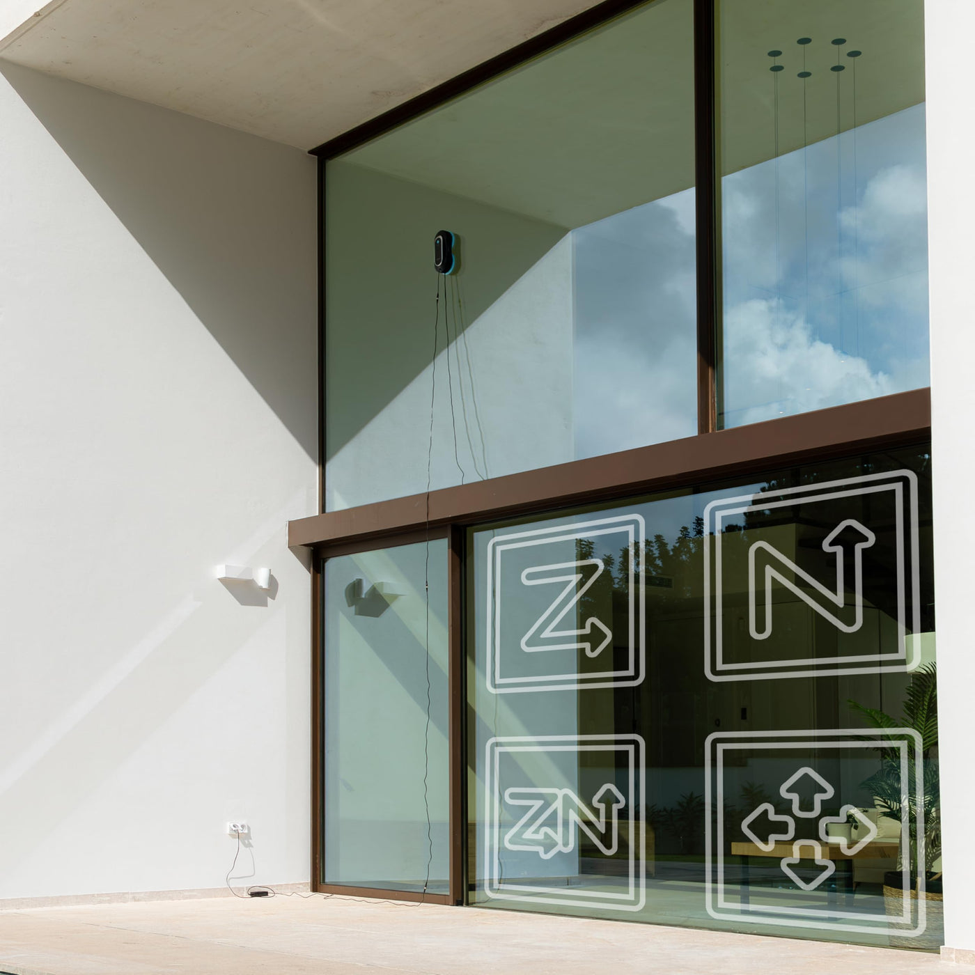 Cecotec Robot Fensterreiniger Conga Windroid 1090 Double Spray Connected 3in1; Sprüht, reinigt und trocknet, Doppelspray, APP, Fernbedienung, 8Modi, Aktionsradius 7,5m, Sicherheitskordel, Reinigungsse