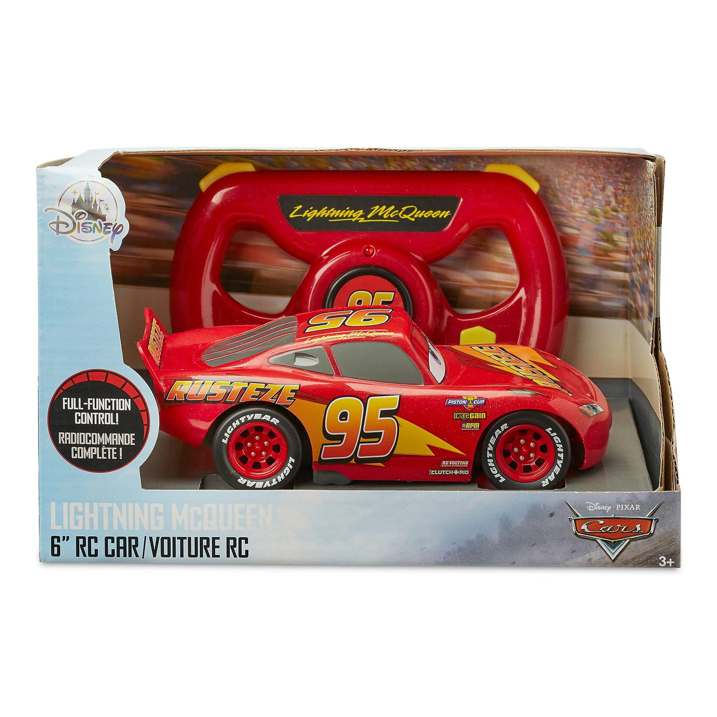 Disney Store Pixar Ferngesteuertes Auto Lightning McQueen Pixar Cars, 15 cm / 6”, 2,4 GHz, Auto Spielzeug, bewegt Sich in Vier Richtungen, stundenlanger Fahrspaß, geeignet für Kinder ab 3 Jahren