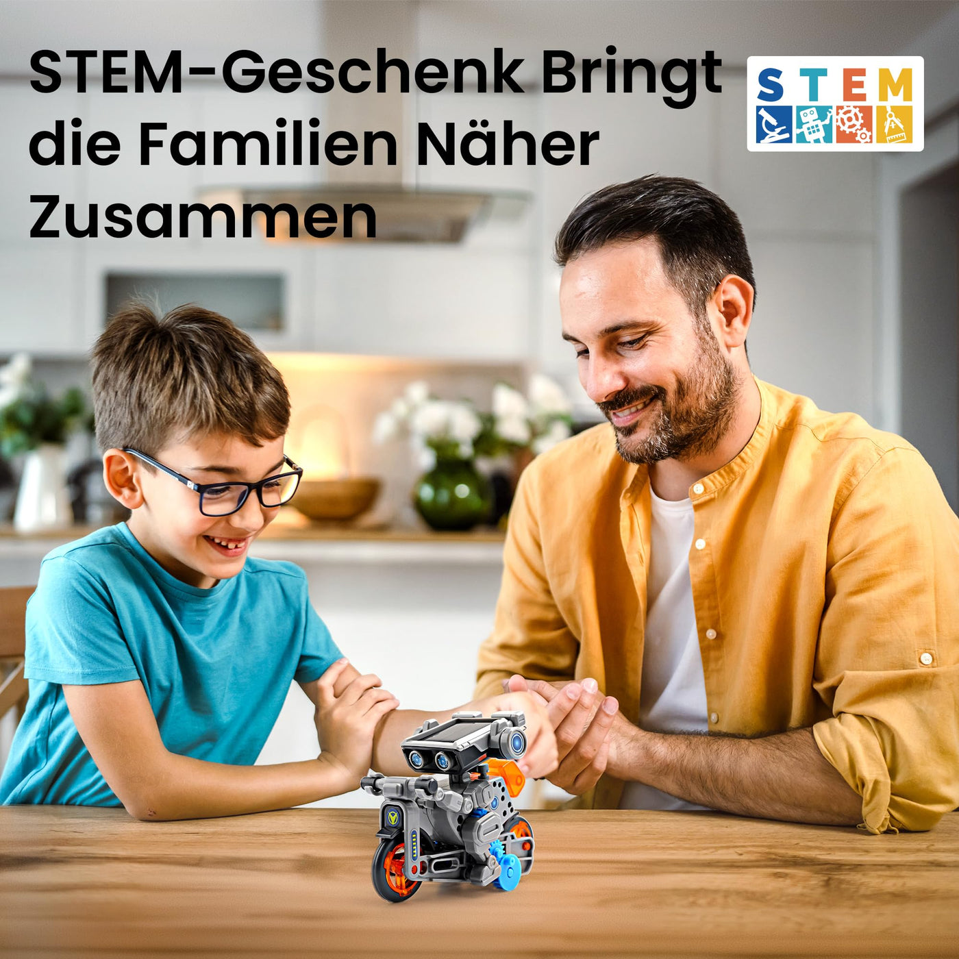 Sillbird 15-in-1 Solar Roboter Spielzeug ab 8 Jahre, Solar und batteriebetriebener Motor mit Doppelantrieb, Mint Experimente Lernspielzeug Kinder Geschenk für Jungen ab 8 9 10+ Jahren（212 Stücke）