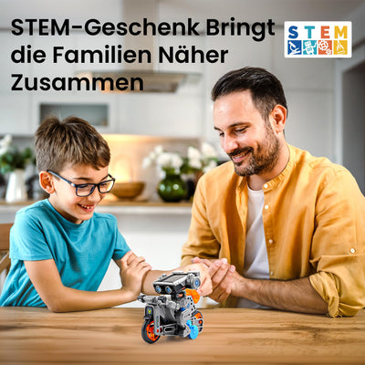 Sillbird 15-in-1 Solar Roboter Spielzeug ab 8 Jahre, Solar und batteriebetriebener Motor mit Doppelantrieb, Mint Experimente Lernspielzeug Kinder Geschenk für Jungen ab 8 9 10+ Jahren（212 Stücke）