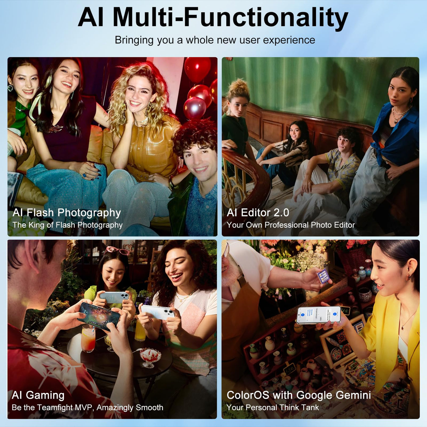 OPPO Reno14 FS 5G 12+512GB Smartphone ohne Vertrag, Simlockfreies AI Handy Android, Schirm 120Hz 6,57" AMOLED, 50MP AI Kamera, 6000mAh Akku, SUPERVOOC 45W, Snapdragon 6 Gen 1, IP69, 4K-Video, Blau