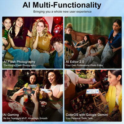 OPPO Reno14 FS 5G 12+512GB Smartphone ohne Vertrag, Simlockfreies AI Handy Android, 120Hz 6,57" AMOLED, 50MP AI Kamera, 6000mAh Akku, SUPERVOOC 45W, Snapdragon 6 Gen 1, IP69, Dual SIM, NFC, Grün