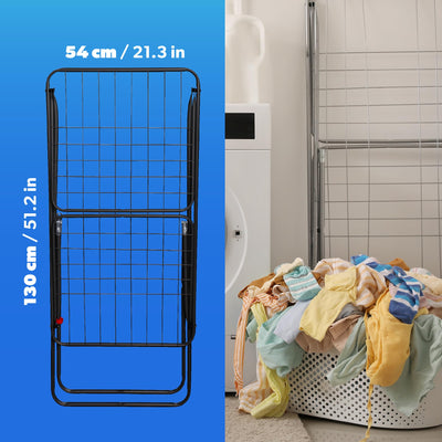 KADAX Wäscheflügeltrockner, 180x55x101cm Wäscheständer, Luftstromwäscheständer, Wäschetrockner mit rutschfesten Füßen, Flügelwäschetrockner, Bekleidung