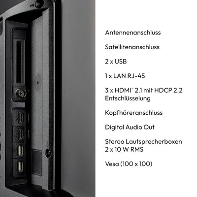 MEDION X14370 (MD 30706) 108 cm (43 Zoll) Fernseher (Smart TV, 4K Ultra HD, Dolby Vision HDR, Dolby Atmos, Netflix, Prime Video, MEMC, Micro Dimming, Bluetooth, PVR)