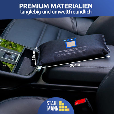 STAHLMANN® Luftentfeuchter Auto 1 KG [Wiederverwendbar ] - Auto Luftentfeuchter [Mit Passionsfrucht Duft] Raumentfeuchter Auto - Entfeuchter Auto(MADE IN EU)