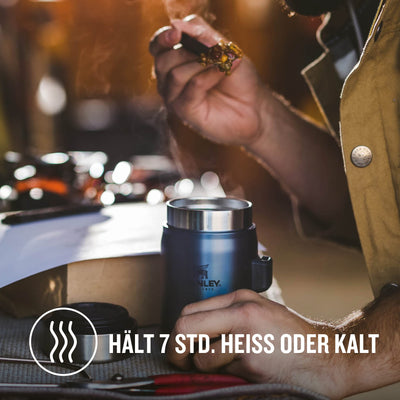 Stanley Classic Legendary Thermobehälter für Essen mit Göffel 400 ml - Hält 7 Stunden Heiß oder Kalt - Edelstahl Warmhaltebehälter Essen - BPA-Frei - Spülmaschinenfest - Nightfall