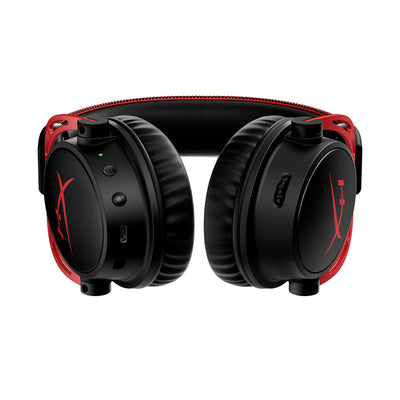 HyperX Cloud Alpha Wireless Gaming-Headset , 300h Akkulaufzeit, DTS Headphone mit 3D Audio, Dual Chamber Treiber, 2,4 GHz kabellos, Abnehmbares Mikrofon mit Geräuschunterdrückung, Schwarz-Rot