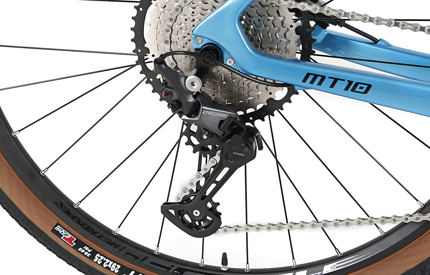 ICE MT10 Mountainbike, Rahmen aus Carbonfaser, 29 Zoll, 12 V, Farbe: Schwarz (19 Zoll)