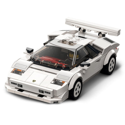LEGO Speed Champions Lamborghini Countach Bausatz für Modellauto, Auto-Spielzeug mit Cockpit für 2 Figuren, Rennauto als Geschenk für Kinder, Jungen und Mädchen ab 8 Jahre, 2022 Kollektion 76908