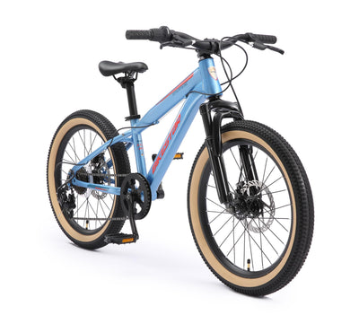 BIKESTAR Kinder Fahrrad Mountainbike 7 Gang Shimano, Scheibenbremse ab 6 Jahre | 20 Zoll Kinderrad MTB | Blau