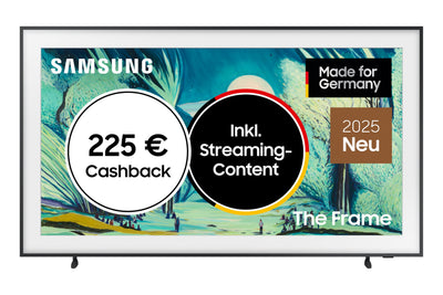 SAMSUNG The Frame LS03F 4K QLED 65 Zoll (163 cm) UHD Fernseher, Modern Frame Design, NQ4 AI Gen2 Prozessor, Art Mode, Artful Picture Quality, One Connect Kabel, Samsung Vision AI Smart TV (2025)