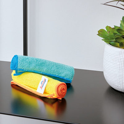 Spontex Microfibre Allzwecktücher 8+2 Gratis, 1 Packung - bunte Mikrofasertücher