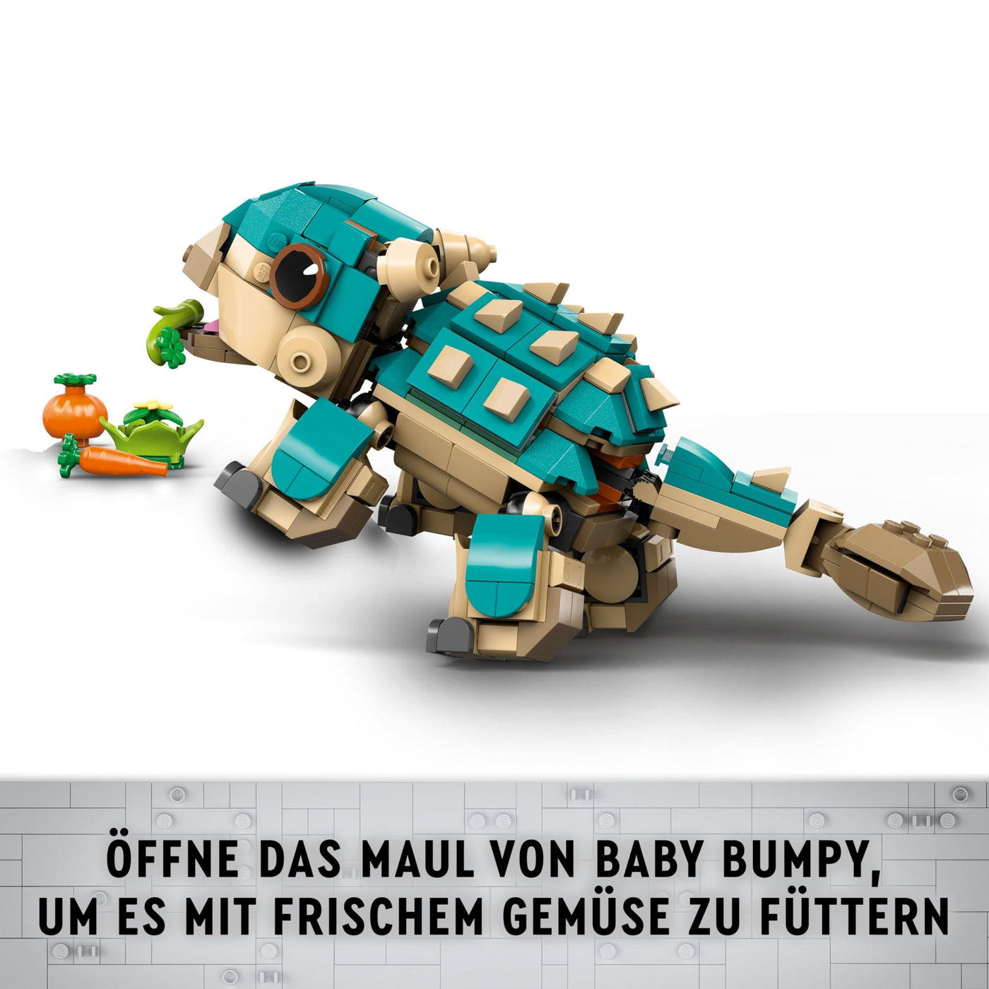 LEGO Jurassic World Baby Bumpy: Ankylosaurus, baubarer Spielzeug-Dinosaurier für Fans von Jurassic World: Neue Abenteuer, Geschenk für Jungen und Mädchen ab 7 Jahren 76962