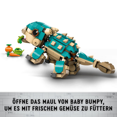 LEGO Jurassic World Baby Bumpy: Ankylosaurus, baubarer Spielzeug-Dinosaurier für Fans von Jurassic World: Neue Abenteuer, Geschenk für Jungen und Mädchen ab 7 Jahren 76962