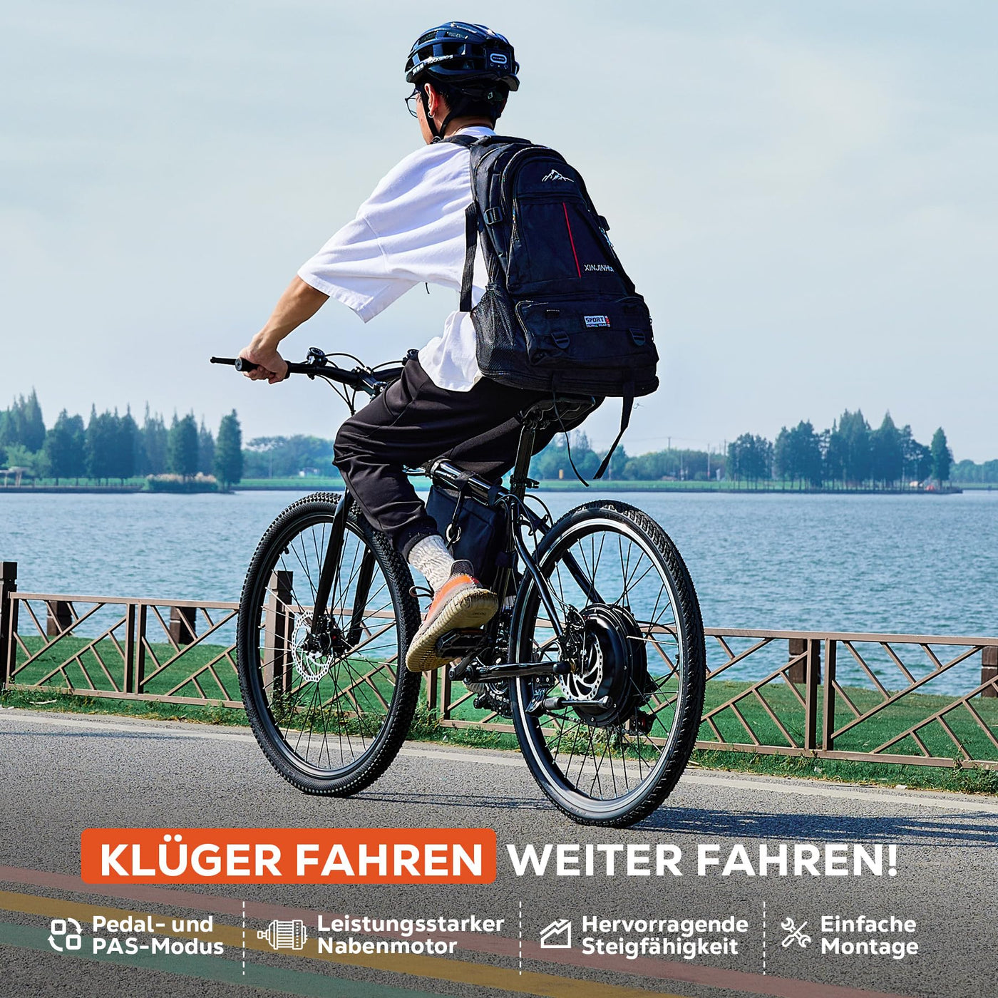 Viribus 26 Zoll Ebike Umbausatz E-Bike Hinterrad Umbausatz Kit Elektrofahrrad Umbausatz Ebike Conversion Kit Electric Bicycle Umbausatz Pedelec Umbausatz 1000W