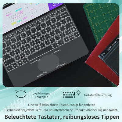 11" 2-in-1 Touchscreen Rosa Laptop, N100 Quad-Core Prozessor, 16GB RAM 512GB SSD, Gesichtserkennung, FHD IPS, 360° Klappbar (Grün, 32GB RAM | 1TB SSD)