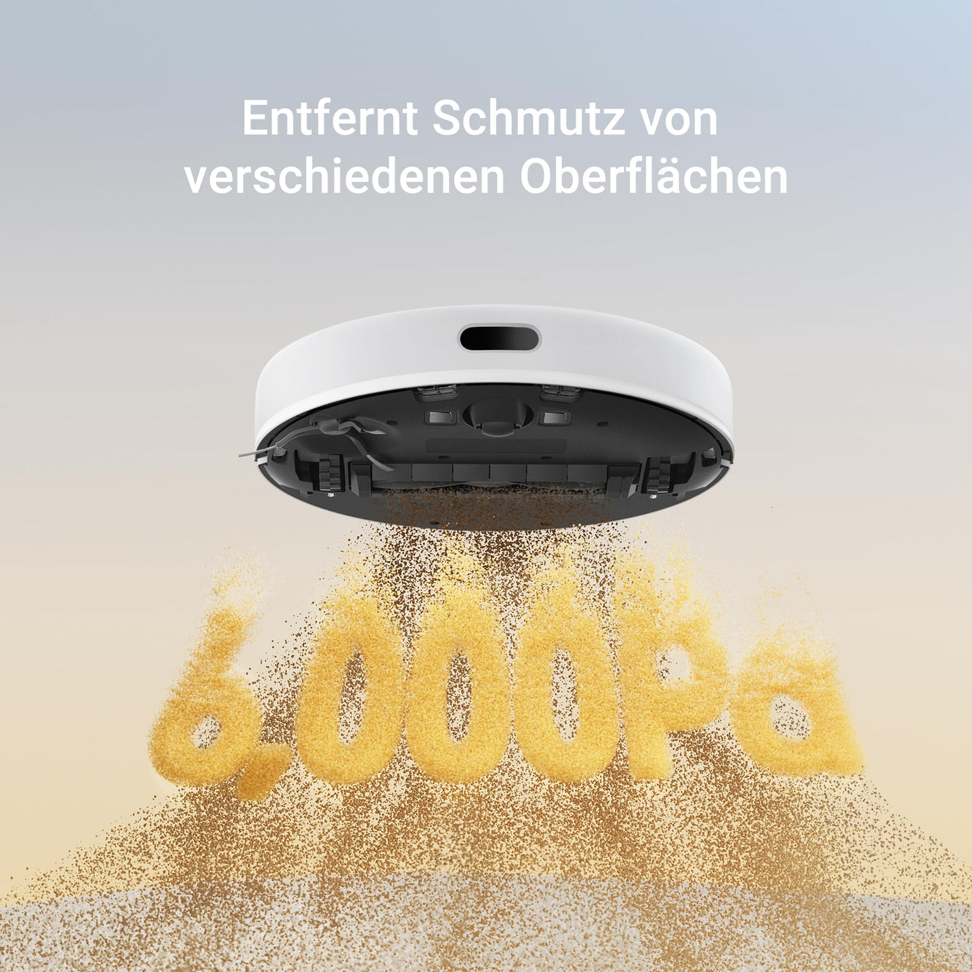DREAME D9 Max Gen2 Staubsaugerroboter, 6000Pa Saugroboter mit Wischfunktion, Bewegliche Bürste, Karten für mehrere Böden, Ideal für Teppiche, Hartböden und Tierhaare, Weiß