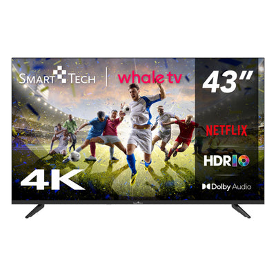 Smart Tech 43UH02V, 43 Zoll (109 cm), HD-LED-Fernseher, Netflix, YouTube, Prime Video, Whale TV