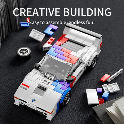 Mould King 27062 Technik Speed Champion Auto Bausteine M1 Rennwagen Klemmbausteine Sportwagen Bauspielzeug mit Acryl Vitrine Modellautos zum Sammeln (363 Teile)