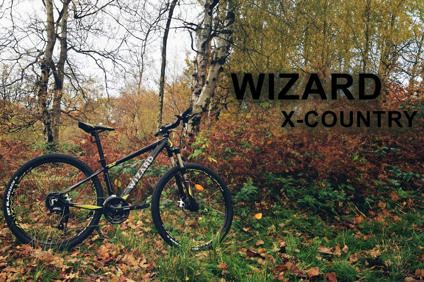 Wizard X-Country 3.5 Fahrrad Erwachsener Männlich Mountainbike Deore 27 Gang MTB CC Cross |27.5 Zoll Gelb (Rahmengröße: 54cm/21Zoll)