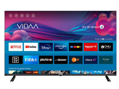 DYON Movie Smart 43 VX 108 cm (43 Zoll) Fernseher (Full-HD Smart TV, HD Triple Tuner (DVB-C/-S2/-T2), App Store, Prime Video, Netflix, YouTube, DAZN, Disney+) [Mod. 2023]