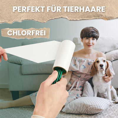 Today Eco - Fusselrolle 16 Rollen + Deckel + 2 Abroller 95% recyceltes Material - Fusselrolle Tierhaare Easy-Peel - Geeignet für Haare, Staub, Kleidung, Tierhare