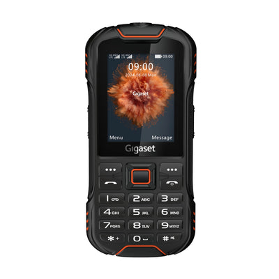 Gigaset GLX8 - Robustes 4G-Outdoor-Tastenhandy – Staub- & wasserdicht IP68 Schutzklasse - Dual SIM - ohne Vertrag - Bluetooth 5.0-2,4 Zoll LCD-Display, Schwarz/Orange