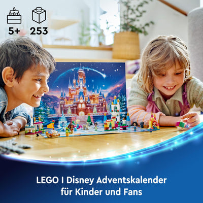 LEGO │ Disney Princess Adventskalender 2024, Bauspielzeug mit 5 Mikro-Spielfiguren, Adventsbauset für Kinder, fantasievolle Geschenkidee für Mädchen & Jungen ab 5 Jahren, Geschenk zu Weihnachten 43253