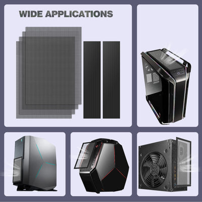 MoKo [4 Stück] 400 x 300 mm DIY PC Kühler Staub Mesh Filter, PVC Staubnetzfilter PC Gehäuse Staubschutzgitter mit Magnetrahmen, PC Kühlerfilter Staubdicht Staubschutzabdeckung Computer Lüftergitter