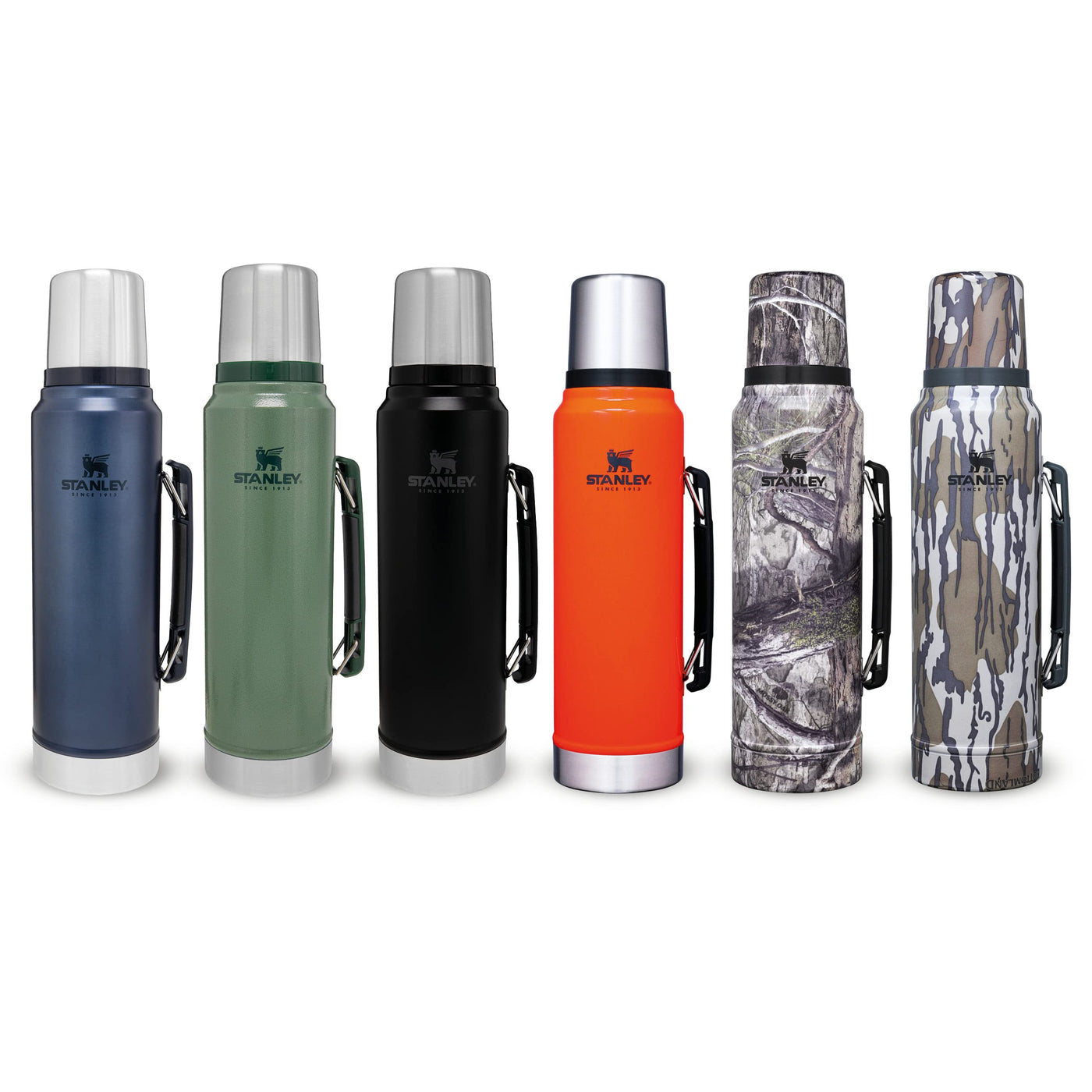 Stanley Classic Legendary Thermosflasche 1L - Thermos Hält 24 Stunden Heiß oder Kalt - Edelstahl Thermoskanne - BPA-Frei - Spülmaschinenfest - Blaze Orange