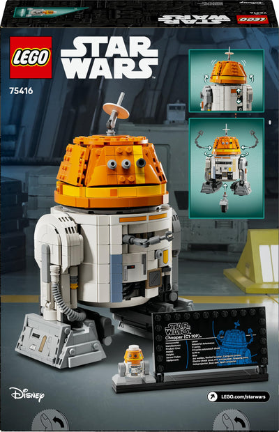 LEGO Star Wars 75416 Ahsoka Astromech-Droide Chopper (C1-10P) Figur - Spielzeug mit beweglichem Kopf, abnehmbaren Armen und Mittelrad - Geschenk für Ahsoka-Fans, Jungen und Mädchen ab 10 Jahren