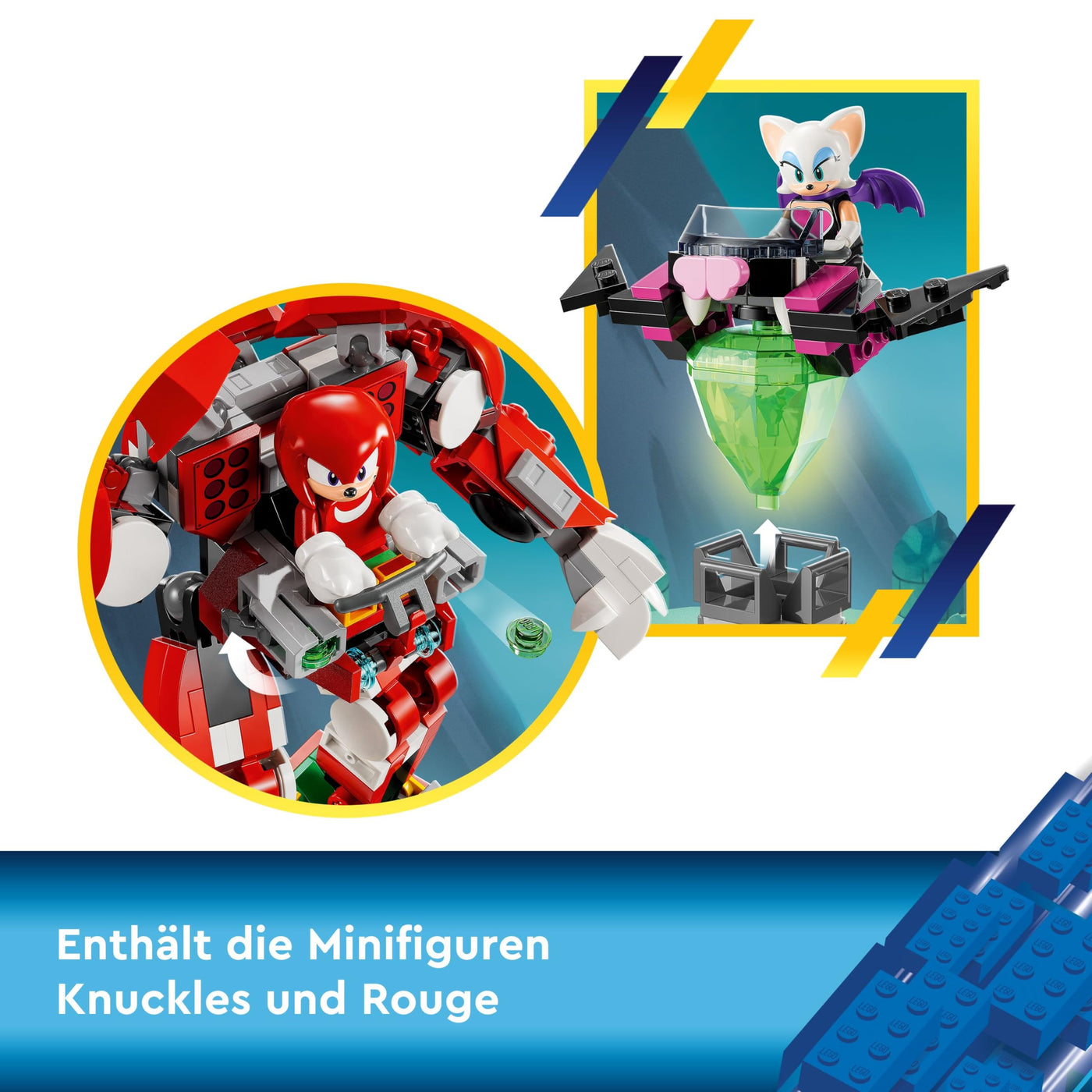 LEGO Sonic The Hedgehog Knuckles‘ Wächter-Mech, Actionfigur-Spielzeug für Jungen und Mädchen ab 8 Jahren, mit Master Emerald und weiteren Figuren aus dem Videospiel, Geschenk-Idee für Kinder 76996