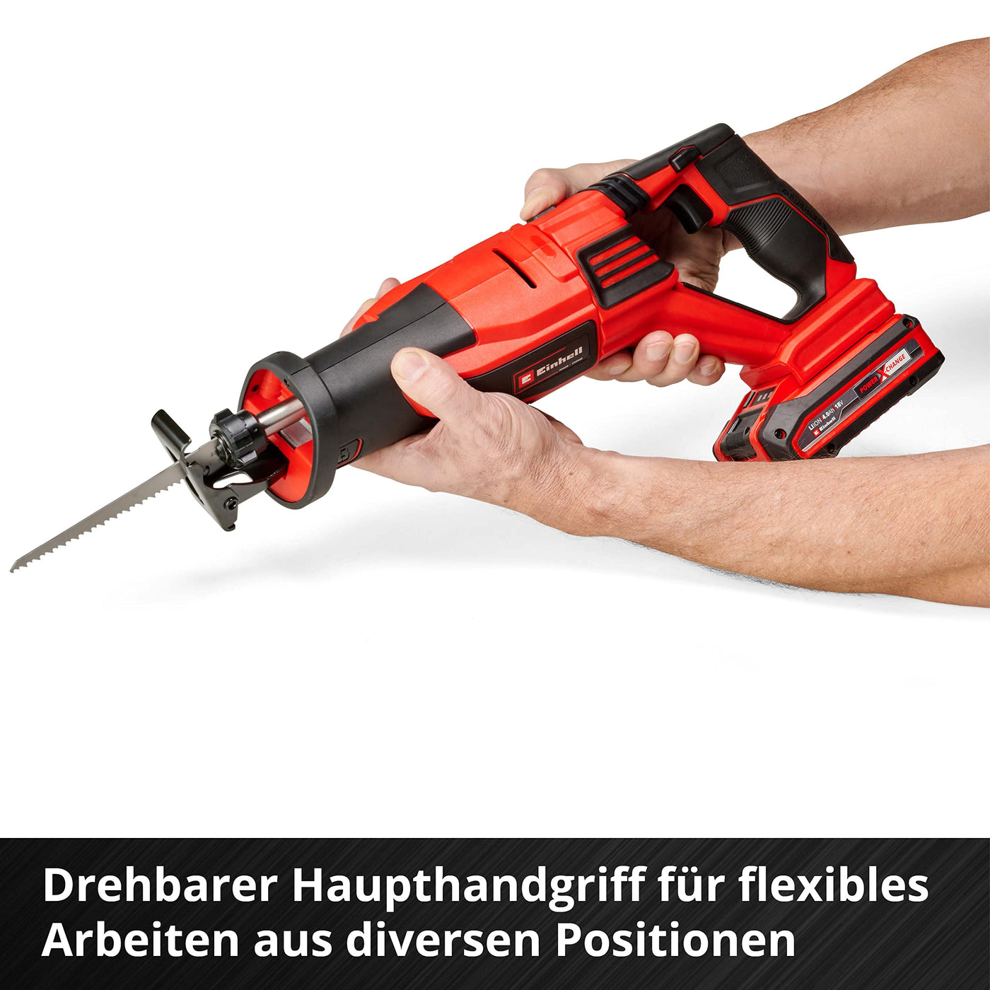Einhell Professional Akku-Universalsäge TP-AP 18/28 Li BL-Solo Power X-Change (18 V, Brushless, 28 mm Hubhöhe, 2.500 min-1, 20 cm Schnitttiefe Holz, drehbarer Griff, ohne Akku)
