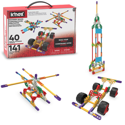 K'NEX 15210 Baukasten für Anfänger mit 40 Modellen, Lernspielzeug für Jungen und Mädchen, 141-teiliges Lernset, Konstruktionsspielzeug für Kinder, Bauspielzeug ab 5 Jahren