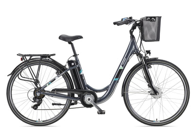 TELEFUNKEN E-Bike Elektrofahrrad Alu 28 Zoll mit 7-Gang Kettenschaltung, Pedelec Citybike leicht mit Fahrradkorb und Fahrradschloss, 250W und 10,4Ah, 36V Sitzrohrakku