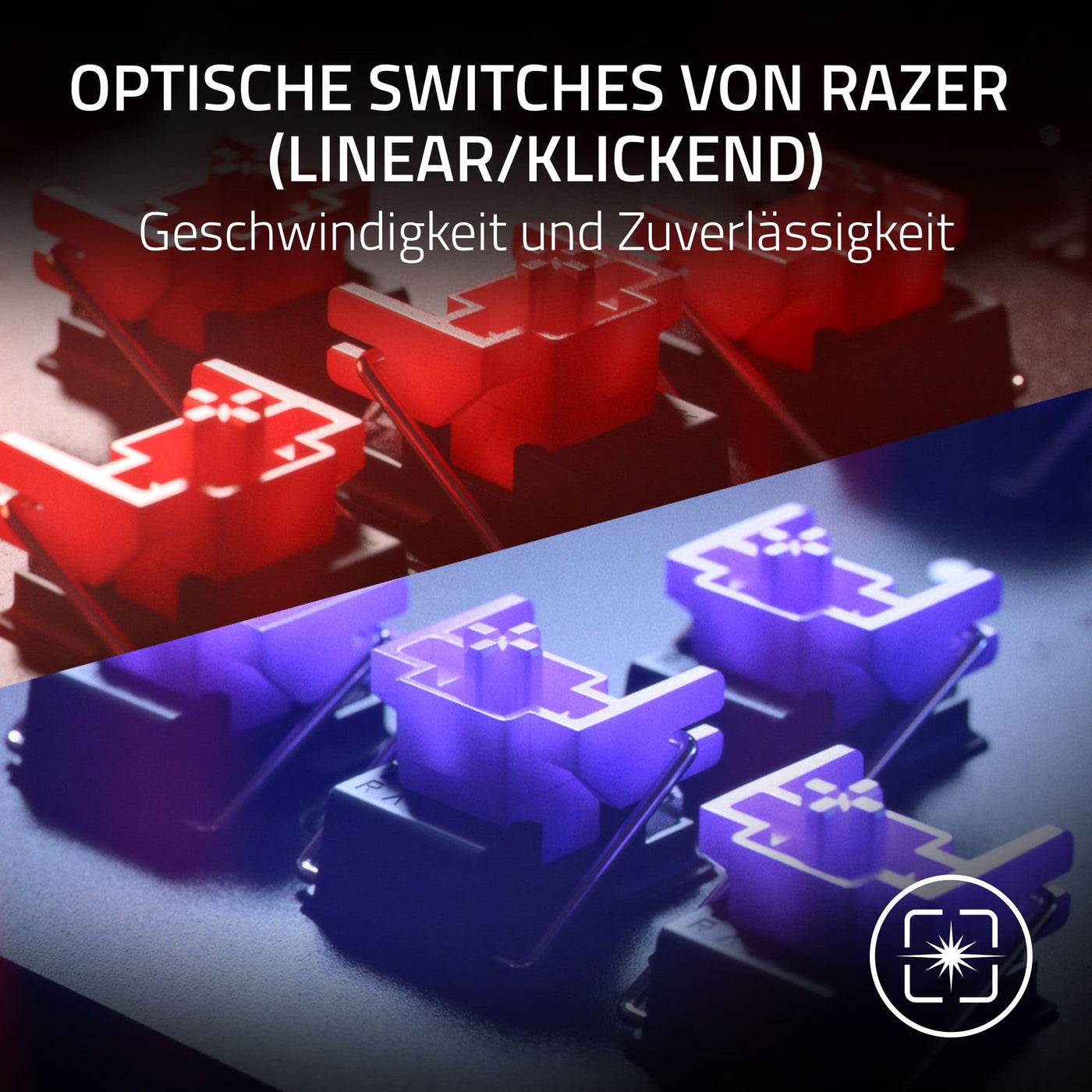Razer Huntsman V2 Tenkeyless (Purple Switch) - Optische Gaming-Tastatur ohne Ziffernblock (Klickende Optische Switches, Doubleshot PBT-Tastenkappen, Handballenauflage) QWERTZ DE-Layout | Schwarz