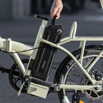 Cecotec Faltbares Elektrofahrrad Folding. 35 km Reichweite, 270 Wh Akku, Doppel-Bremsscheiben, 20-Zoll-Räder, Shimano-Schaltung, Display, Hi-Ten-Stahlrahmen